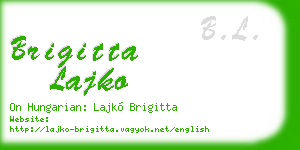 brigitta lajko business card